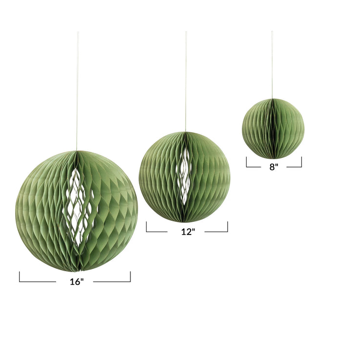 Green Round Paper Ornament