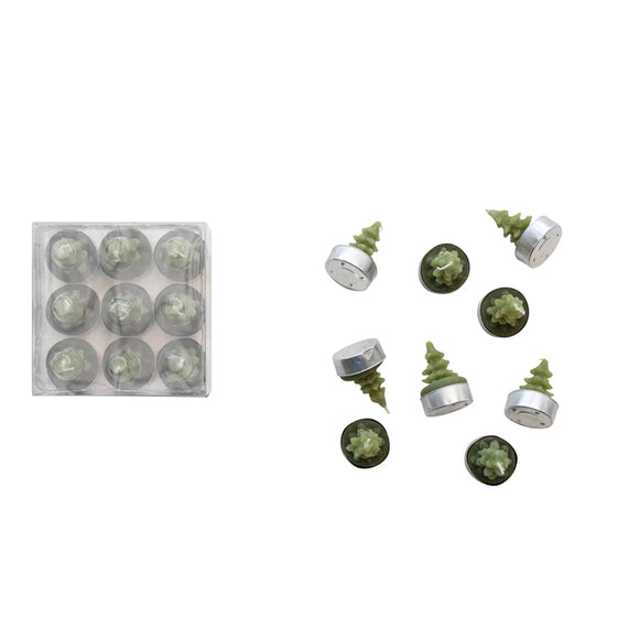 Green Unscented Tree Tealights