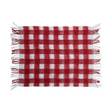 Red & White Plaid Throw