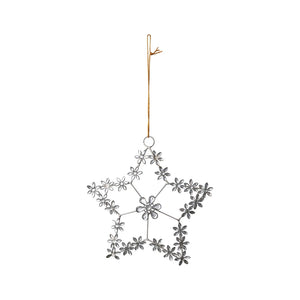 Glass Beaded Metal Star Ornament