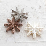 Recycled Paper Folding Snowflake Ornament