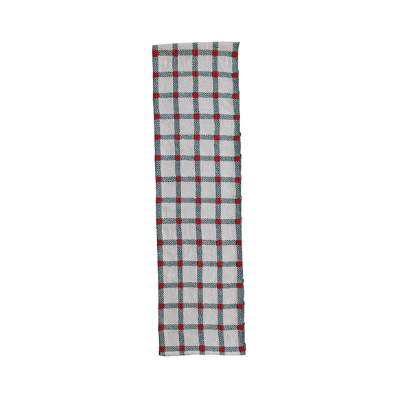 Green & Red Plaid Table Runner