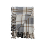 Brushed Flannel Plaid Throw