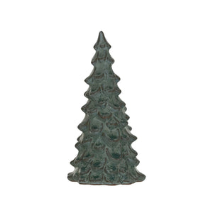 Green Stoneware Tree - 7-1/2"H