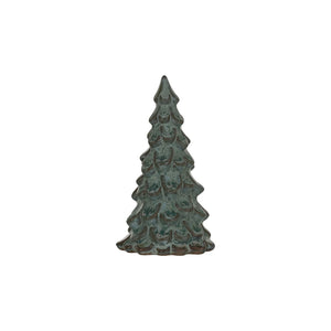 Green Stoneware Tree 5-1/2"h