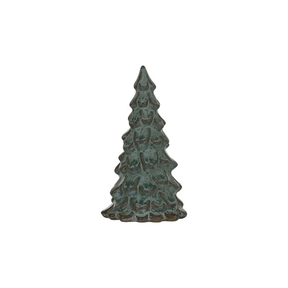 Green Stoneware Tree 5-1/2