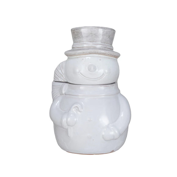 Stoneware Snowman Shaped Cookie Jar STORE PICKUP ONLY