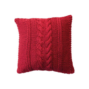 Red Cable Knit Sweater Pillow STORE PICKUP ONLY