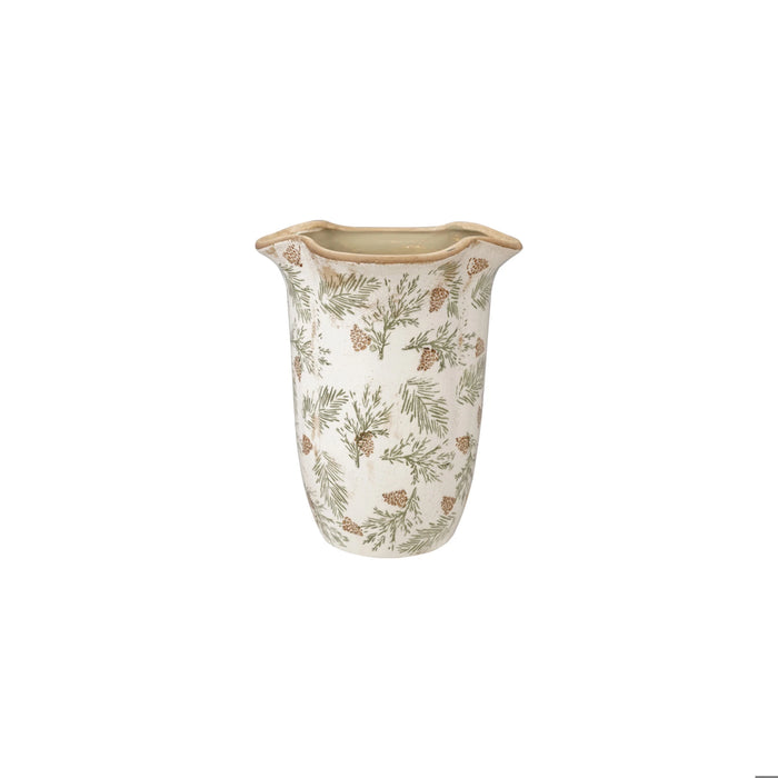 Pine Bough Pattern Vase 11-1/4"