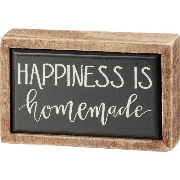 Happiness is Homemade Mini Box Sign