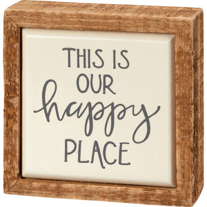 This is Our Happy Place Mini Box Sign