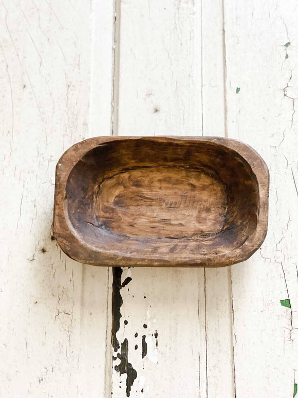 Mini Wood Dough Bowl
