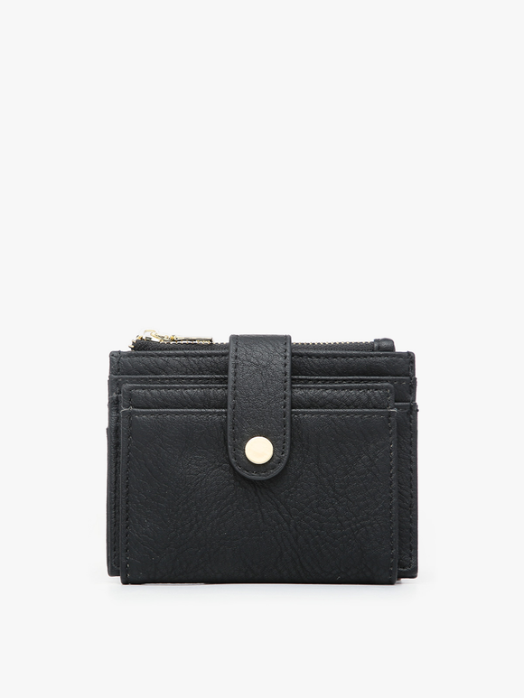 Black Mini Snap Wallet/Card Holder