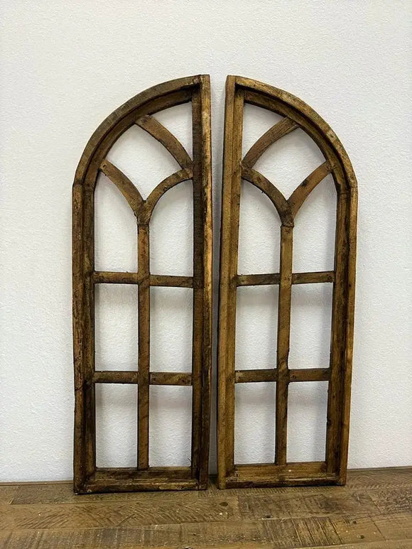 Brown Wood Arches, 2 PC Set (LOCAL PICKUP ONLY)