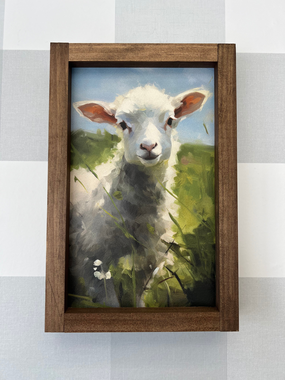 Lamb's Field |  Easter Decor, Spring Decor, Easter Wall Art