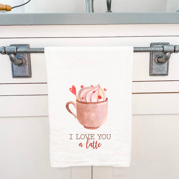 I Love You a Latte - Valentine's Tea Towel