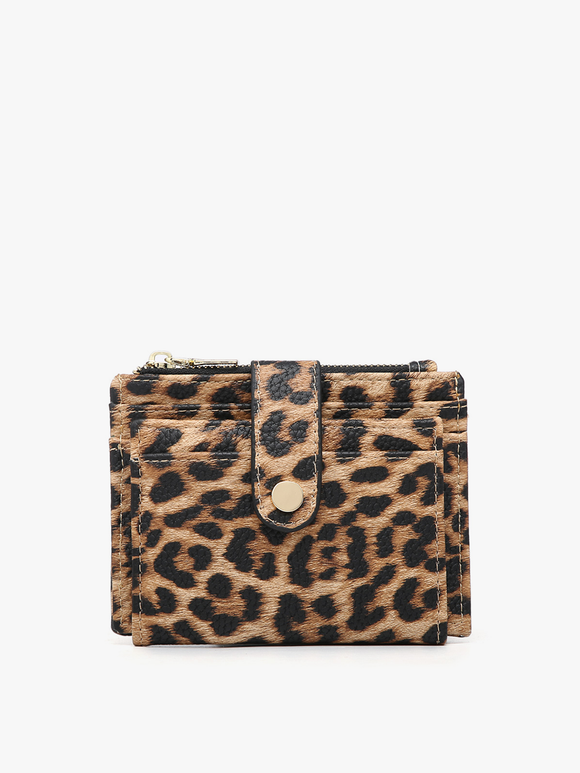 Leopard Mini Snap Wallet/Card Holder