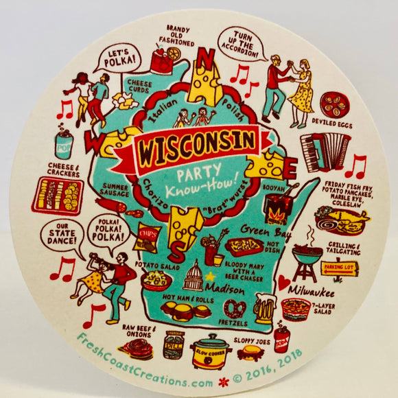 Wisconsin Party Know How Bar Coaster