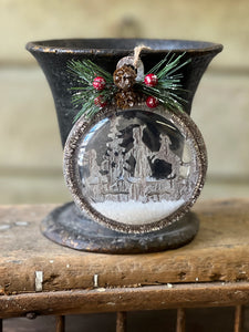 Flurry Flake Winter Scene Ornament | 4.5"