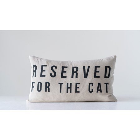 Reserved For The Cat Lumbar Pillow