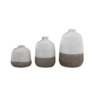 Gray & White Terracotta Vases