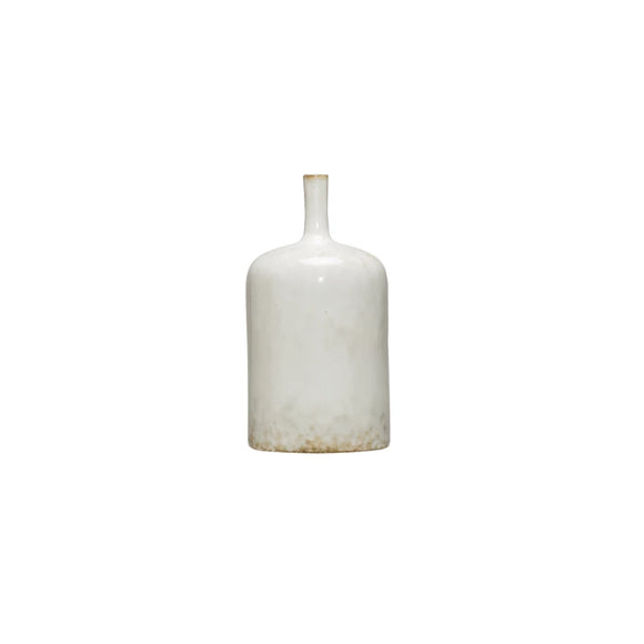 Stoneware Vase w/ Reactive Glaze