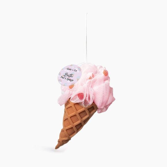 Forever Young-Bath Pouf & Sponge-Ice Cream - Pink