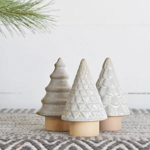 Mini White Ceramic Trees