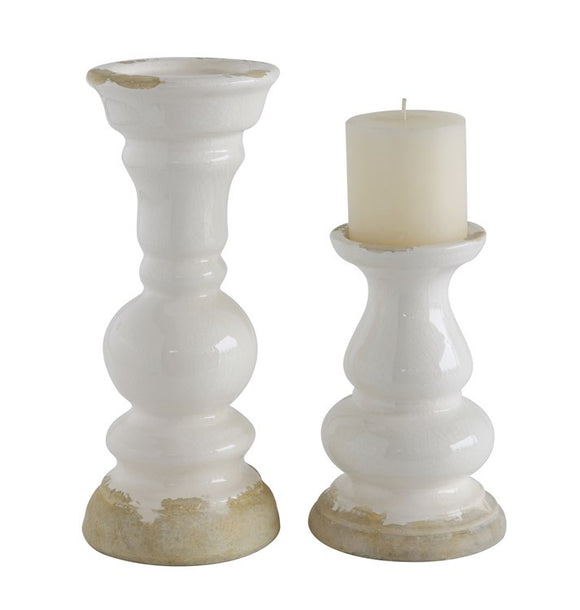 Stoneware Pillar Candle Holder
