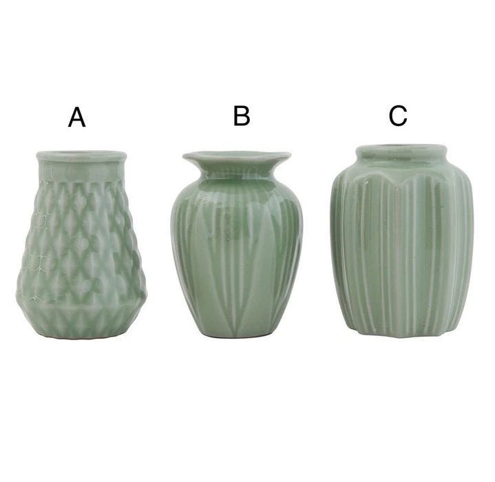 Jade Stoneware Vases