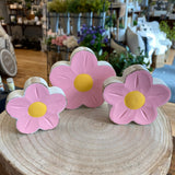 Pink Poppy Flower Wood Shelf Sitters