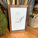 Watercolor Daisies - Framed Wood Signs