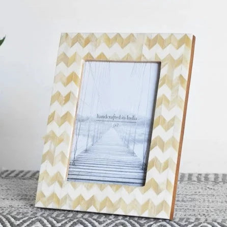 Chevron Bone Inlay 5x7 Photo Frame