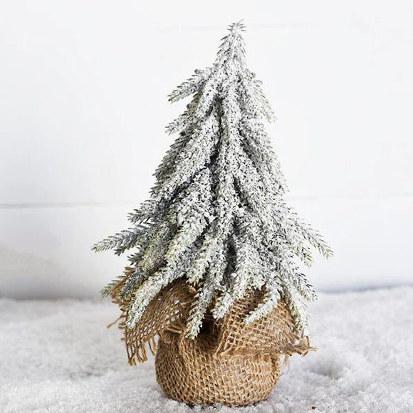 Frosted Tree in Burlap - 4 Sizes